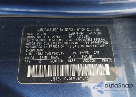 2020 Nissan Rogue Sport Sv Fwd Xtronic Cvt из США, поврежденный, VIN JN1BJ1CV0LW267615